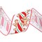 LaRibbons 2 1/2" Wired Ribbon | Gingerbread on Peppermint Stick | 10 Yard Roll